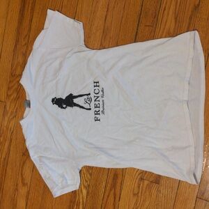 Size small white graphic T-shirt